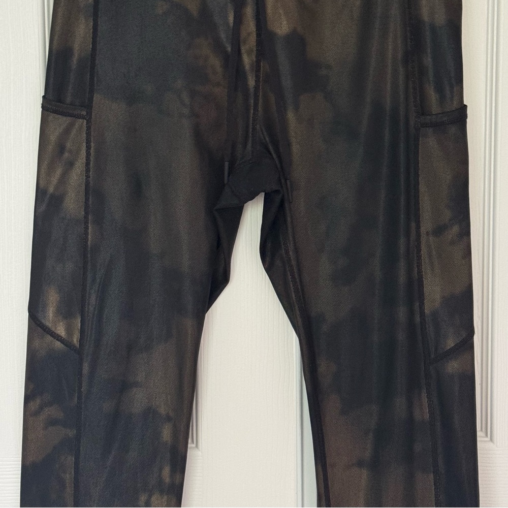 Zyia Bronze Hendrix Metallic Pocket Drawstring Luxe 8/10 Leggings - Picture 5 of 15